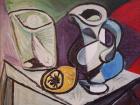 Picasso: Csendélet Anyaga:olaj vászon Mérete:30x35 cm 