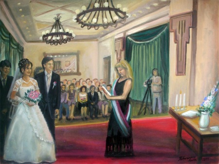 Esküvői rendezvény festészet